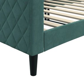 Sofá-cama 90x200 cm veludo verde-escuro