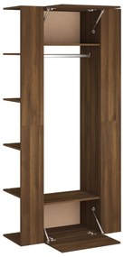 Armários corredor 2 pcs derivados de madeira carvalho castanho