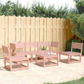 5 pcs conjunto de sofás para jardim madeira de douglas maciça