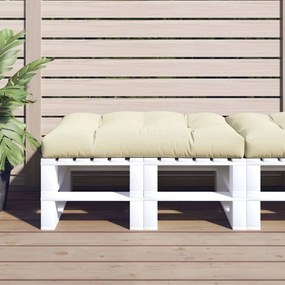 Almofadão para sofá de paletes 120x80x12 cm tecido creme