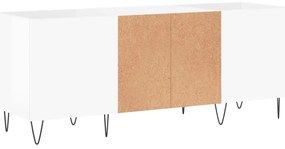 Armário p/ discos 121x38x48 cm deriv. madeira branco brilhante