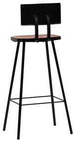 Conjunto de bar 3 pcs madeira recuperada maciça multicor