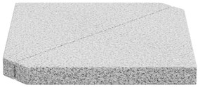 Placas peso guarda-sol triangulares 2 pcs granito 14kg cinzento