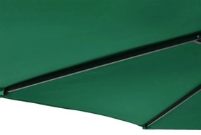 Guarda-sol de jardim com poste de aço 225x225x212 cm verde