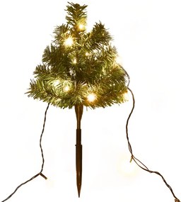 Árvores de Natal de caminho 6 pcs 45 cm PVC LEDs branco quente