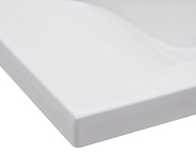 Lavatório embutido 81x39,5x18,5 cm cerâmica branco