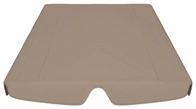 Toldo suplente baloiço jardim cinza-acastanhado