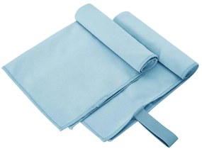 vidaXL Toalhas Esportivas 2 pcs Azul 50 x 30 cm Poliéster e poliamida