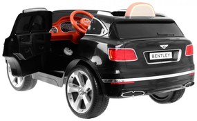 Carro elétrico para Crianças 12V Bentley Bentayga Rodas de EVA, Assento de couro Preto