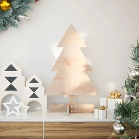 Árvore de Natal decorativa 60 cm madeira de pinho maciça