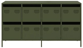 Aparador 135x39x73,5 cm aço laminado a frio verde-azeitona