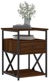 Mesa cabeceira 40x42x55 cm derivados madeira carvalho castanho