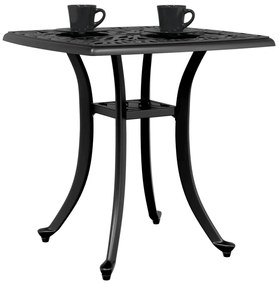 Mesa de jardim 53x53x53 cm alumínio fundido preto