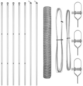 Cerca Hexagonal vidaXL 1,4 x 10 m Aço Galvanizado