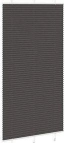 Preto Plissada Cega 105x200 cm Largura Tecido 104,4cm Poliéster