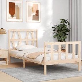 vidaXL Cama sem colchão 90x200 cm madeira de pinho maciça