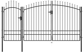 Portão de jardim 2,45x4 m aço preto