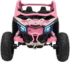 Buggy Carro elétrico para Crianças 24V, 2x320W Buggy Maverick Turbo RR STRONG, Rodas ar bombeado Rosa