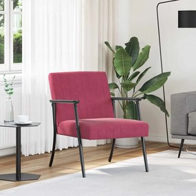 vidaXL poltrona Vinho Vermelho 59 x 75 x 78 cm Veludo