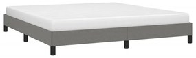 Estrutura de cama sem colchão 180x200 cm tecido cinzento-escuro