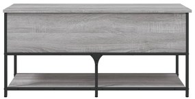 Banco arrumação 100x42,5x47cm derivados madeira cinzento sonoma