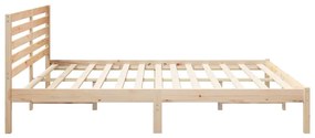 Estrutura da Cama com cabeceira Castanho 200 x 200 cm