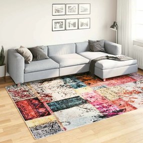 337968 vidaXL Tapete lavável antiderrapante 190x300 cm patchwork multicor