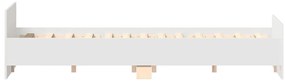 Estrutura cama c/ painéis de cabeceira e pés 140x200 cm branco