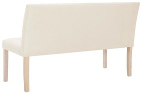 Banco 139,5 cm poliéster creme