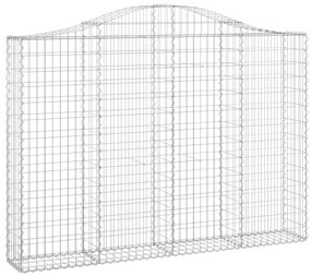 Cestos gabião arqueados 9pcs 200x30x140/160cm ferro galvanizado