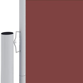 Toldo lateral retrátil 160x1000 cm castanho