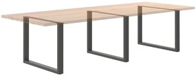 Pés para mesa de jantar em formato de U, 2 peças, antracite, 100x(72-7