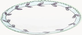 Pratos de pequeno-almoço em porcelana Fine Bone China Midnight Flowers, conjunto de 2