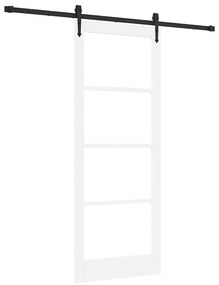 Porta Deslizante vidaXL com Ferragens Conjunto Branco 83x211 cm Madeir