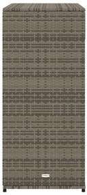 Armário de arrumação para jardim 105x55x113 cm vime PE cinzento