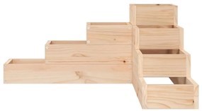 Floreira de jardim com 4 níveis 80,5x79x36 cm pinho maciço