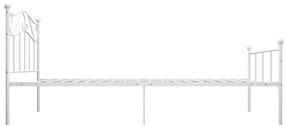 Estrutura de cama metal 90x200 cm branco