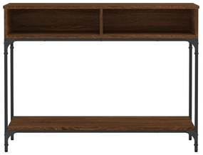 Mesa consola 100x30,5x75 cm derivados madeira carvalho castanho