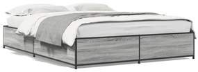 Estrutura de cama 150x200 cm derivados madeira/metal