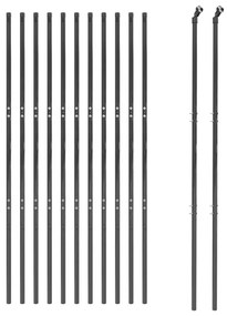 Cerca de malha de arame 1,4x25 m aço galvanizado antracite