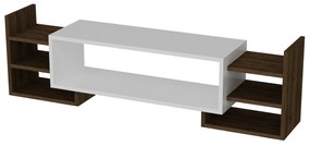 Móvel TV Sema – Branco Nogueira – 115x38,2x29,6 cm