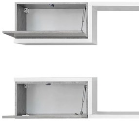 Conjunto de Móveis da Sala Usher - Branco/Cinzento - Design Moderno