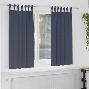 vidaXL Cortinas Blackout com Argolas 2 pcs Antracite 175 x 140 cm