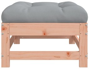 Apoios de pés jardim c/ almofadões 2pcs madeira douglas maciça