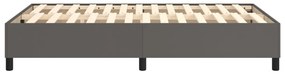 Estrutura de cama 120x200 cm couro artificial cinzento