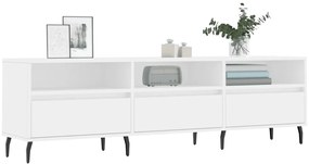 Móvel de TV 150x30x44,5 cm derivados de madeira branco