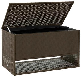 Caixa para almofadões de exterior 100x55x55,5 cm vime PE