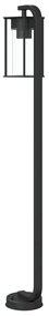 Candeeiro de chão para exterior 3 pcs 100 cm aço inox. preto
