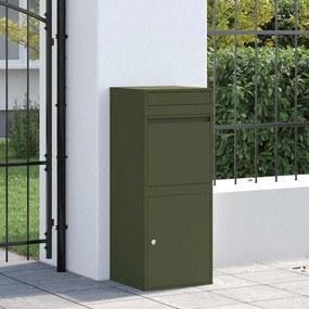 Caixa para entrega de pacotes Verde-oliva 41 x 38 x 103 cm Aço
