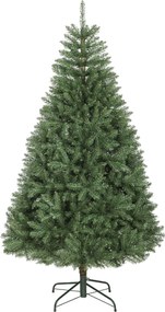 Árvore de Natal Artificial 180 cm com 1687 Ramos e Base Metálica Dobrável, Realista e Frondosa, Verde